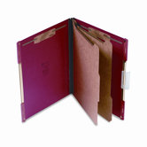 Pressboard Hanging Classification Folder, Letter, Ruby Red