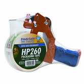 Bladesafe Antimicrobial Tape Gun w/Tape, 3" Core, Metal/Plastic, Orange