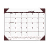 EcoTones Moonlight Cream Monthly Desk Pad Calendar, 22 x 17, 2013