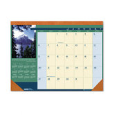 Landscapes Monthly Desk Pad Calendar, 22 x 17, 2013