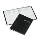 Weekly Appointment Book, Ruled without Appointment Times, 6-7/8 x 8-3/4, Black, 2013