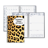Leopard Design Weekly Assignment Planner, 13 Mos, 5"x8", Trans/Leopard, 2013