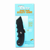 SurGrip Utility Knife with Contoured Plastic Handle and Retractable Blade, Black