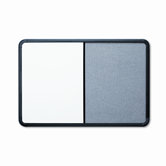 66" Combo Dry Erase/Fabric Board with Blow Mold Frame