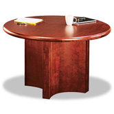 Round Bullnose Conference Room Table Top, 48" Diameter, Mahogany