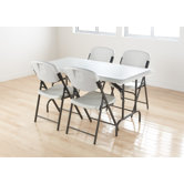 Folding Chair in Platinum (Pack of 4)
