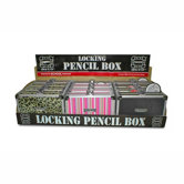 Locking Pencil Box, 7-3/4"x4-1/2"x1-4/5", Assorted