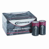 Alkaline Battery, C, 12/Pack