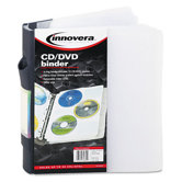 CD/DVD Three-Ring Refillable Binder Holds 90 CDs, Clear/Midnight Blue