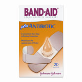Antibiotic Adhesive Bandages, Assorted Sizes, 20 per Box