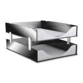 Stacking Supports, Aluminum, 4/ST, Black/Acrylic