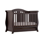 Vittoria 3 in 1 Fixed Side Convertible Crib in Espresso