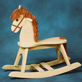 PlayTyme Child's Rocking Horse in Natural