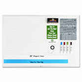 Changeable Planner Kit, Porcelain-on-Steel, 48x36, White/Silver Frame