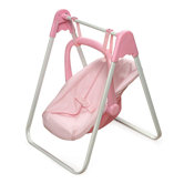 Doll Swing and Carrier in Pink Gingham