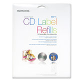 CD Label Refills for  Inkjet/Laser, 50 per Pack, White Matte