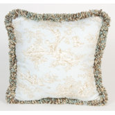 Central Park Toile Pillow with Fringe