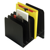 Slanted Vertical Orgnzr,8 Compartments,11"x10"x10",BK