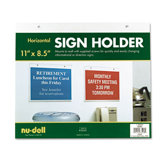 Horizontal Wall Sign Holder, Acrylic, 11 x 8-1/2