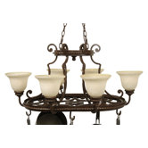 Riata 8 Light Hanging Pot Rack