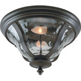 Frances Exterior Flush Mount in Oiled Bronze