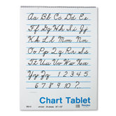 Chart Tablets, Unruled, White, 25 Sheets per Pad