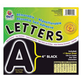 Self-Adhesive Letters, 4", 78 Characters, Black