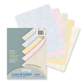 Parchment Bond Paper, 24 lb., 8-1/2"x11", 100 per Pack, Assorted