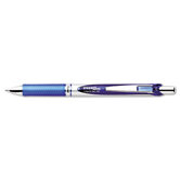 EnerGel RTX Retractable Roller Ball Pen, Silver Barrel, Medium Point, Blue