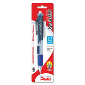 Automatic Pencil,Retractable Eraser,Rubber Grip,.7mm, Blue