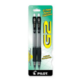 Mechanical Pencil, Rubber Grip, Refillable, .7mm, 2/PK, BK
