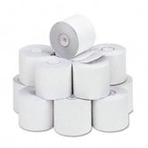 Two-Ply Calculator Receipt Paper Rolls, 2-1/4"w, 90'l, White, 12/pk