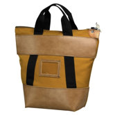 Heavy-Duty Courier Bag, Lock w/ 2 Keys, 18"x18", Gold