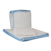 Tadpoles White Eyelet Cradle Set in Blue Trim