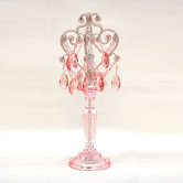 Chandelier Table Lamp in Pink