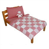 Tadpoles Classic Gingham Toddler Bedding Collection in Red
