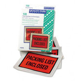 Full-Print Self-Adhesive Packing List Envelope, 100/Box