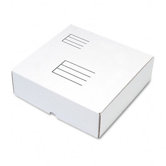 Die-Cut Fiberboard Ring Binder Mailer w/3 Binder Cap, 12 x 12-1/4 x 3-7/8, White