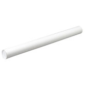 Mail/Storage Tube, Fiberboard, 2"x15", 25 Count, White