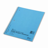 Subject Wirebound Notebook, College/Margin Rule, Ltr, WE, 50 Sheets/pad