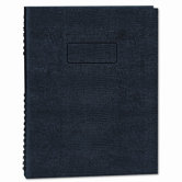 Exec Wirebound Notebook, College/Margin Rule, 9-1/4x7-1/4, BLK, 150 Sheets
