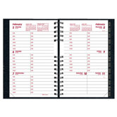 Weekly Planner, Hrly Appointment, Phone/Addr.Sect., 8"x5", Black, 2013