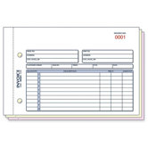 Invoice Form, 3 Part, Carbonless, 5-1/2"x7-7/8", 50/BK