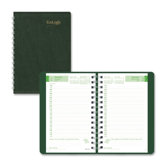 Daily Planner,Telephone/Address Section,8"x5",Green, 2013