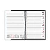 Brownline Pre-vu Weekly Appointment Book, 8-1/2 x 11, Black, 2013