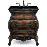 Premier Collection Lorraine 30" Bath Vanity Set in Aged Chestnut