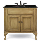 Custom 37" Classic Bath Vanity Set in Parchment