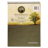 Environotes Wirebound Notebook, 8 1/2 x 11 1/2, Flipper, 80 Sheets, College Rule