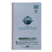 Wirebound Notebook, 1-Sub, College Ruled, 80/Sheets, 9-1/2"x6", Gray