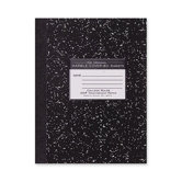 Composition Book, 20lb., College Ruled, 10-1/4"x7-3/4", 80 Sheets, Black